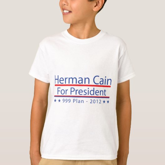 T-shirt Herman Cain 999 Plan (Devant)