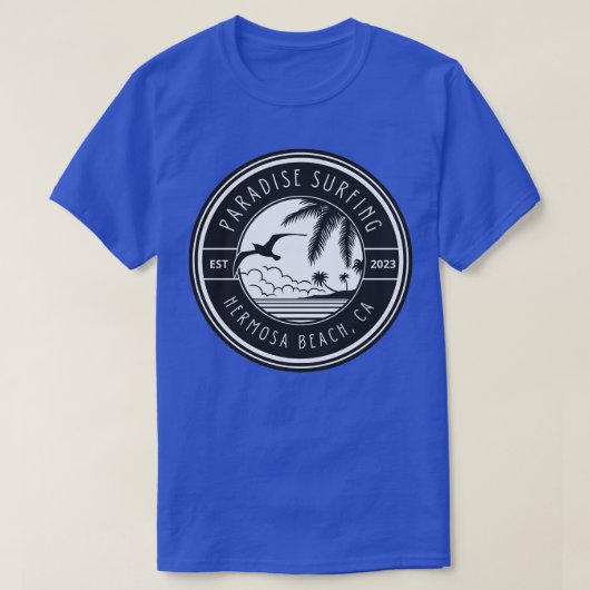 T-shirt Hermosa Beach CA Design de surf (Design devant)