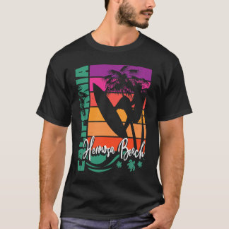 T-shirt Hermosa Beach California Retro Sunset Beach Surfer