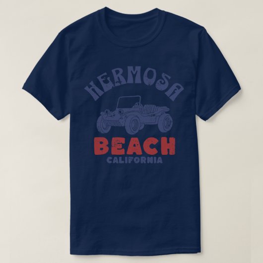 T-shirt Hermosa Beach en détresse (Design devant)
