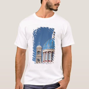 T-shirt Hermoupolis, île de Syros, Grèce. Dôme bleu de