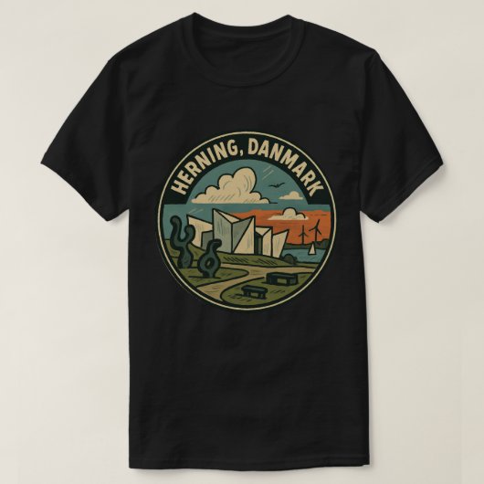 T-shirt Herning Danemark Art Moderne (Design devant)