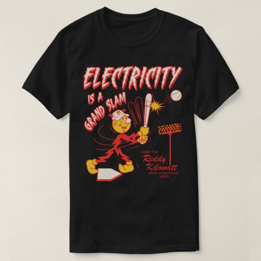 T-shirt Hero de baseball Reddy Kilowatt (Design devant)