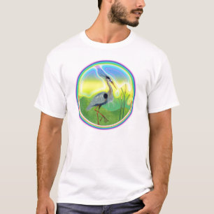 T-shirt Héron de grand bleu