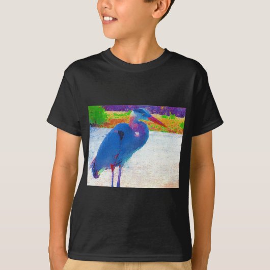 T-shirt Héron de grand bleu (Devant)