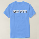 T-shirt HERONS ASL Sign Language Design 2 (Design devant)