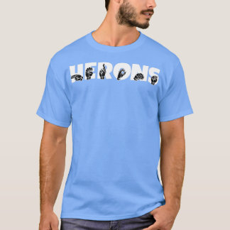 T-shirt HERONS ASL Sign Language Design 2