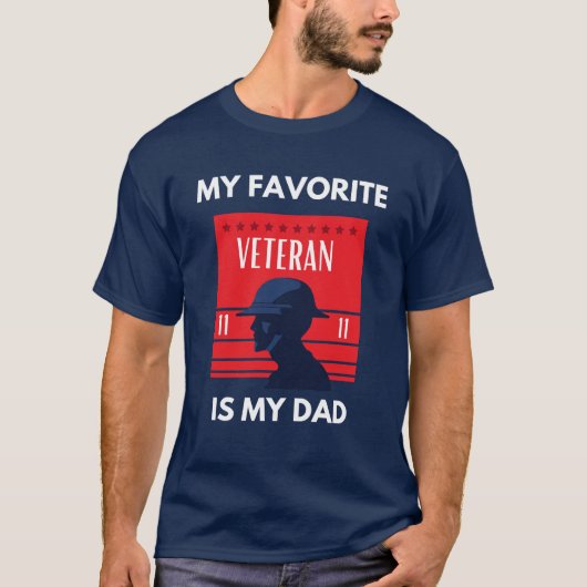 T-shirt héros à la maison : mon ancien combattant préféré  (Devant)