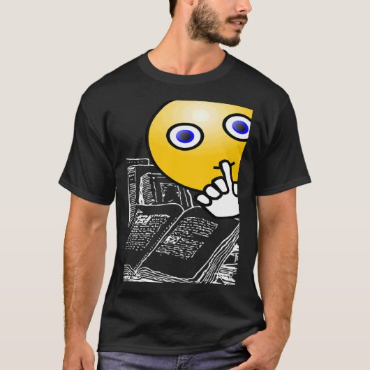 T-shirt Héros Bibliothécaire Tranquille S'Il Vous Plaît Qu (Devant)