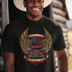T-shirt Héros de camion à feu avec ailes