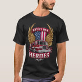 T-shirt Héros de camion-feu (Devant)