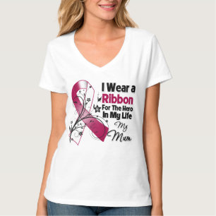 T-shirt Héros de maman dans mon Cancer de cou de tête de