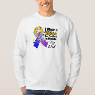 T-shirt Héros de papa dans mon cancer de la vessie de la