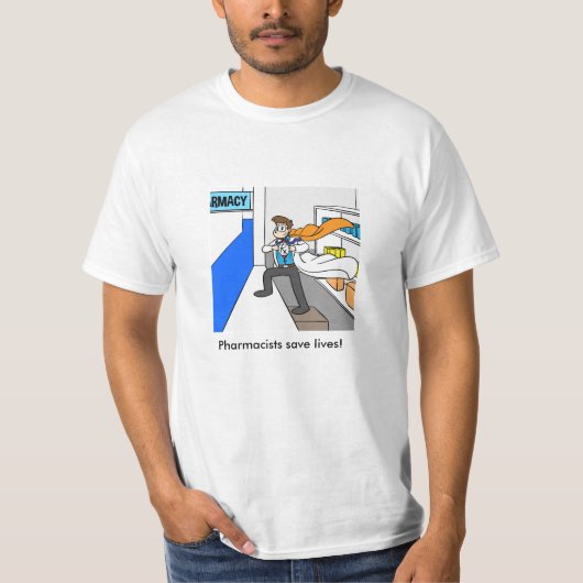 T-shirt Héros de pharmacien (Devant)