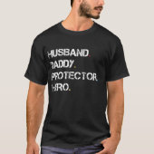 T-shirt Héros de protecteur de papa de mari (Devant)