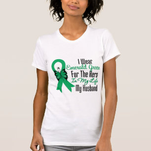 T-shirt Héros de ruban de Cancer de foie mon mari