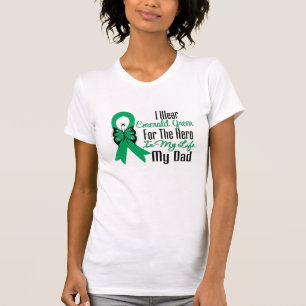 T-shirt Héros de ruban de Cancer de foie mon papa