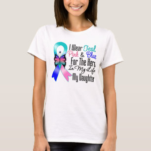 T-shirt Héros de ruban de cancer de la thyroïde ma fille