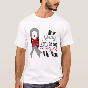 T-shirt Héros de ruban de cancer du cerveau mon fils