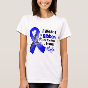 T-shirt Héros de ruban de cancer du rectum dans ma vie 2