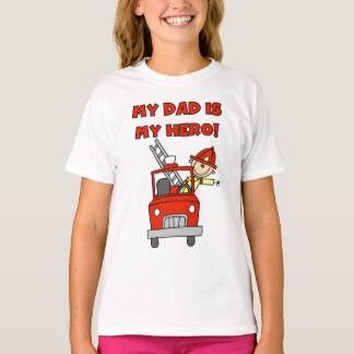 T-shirt Héros de sapeur-pompier de papa