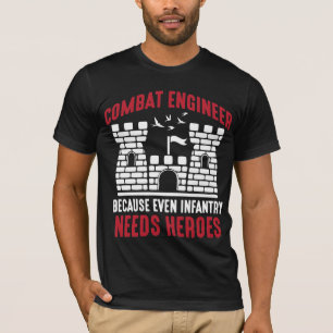 T-shirt Héros du génie de combat Infanterie du génie de