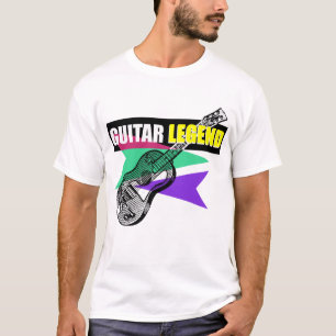 T-shirt Héros Guitare Légende Retro Vintage Illustration T