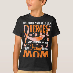 T-shirt Héros Je Porte Orange Pour Ma Mère Sclérose Multip