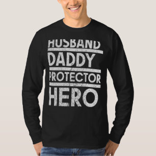 T-shirt Héros Mari Daddy Protecteur Fête des pères Papa Id