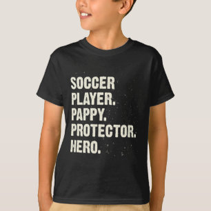 T-shirt Héros protecteur joueur de football Pappy amoureux