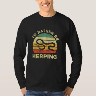 T-shirt Herpétologie Et Herping Vintage Je Préférerais Êtr