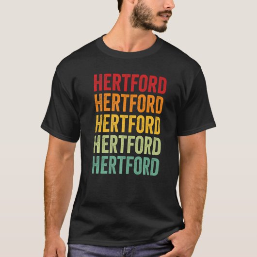 T-shirt Hertford County North Carolina Rainbow Text (Devant)
