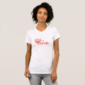 T-shirt Herz Liebe Dartscheibe mit Pfeil (Devant entier)