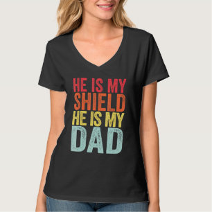 T-shirt Hes ma Fête des pères rétro Shield