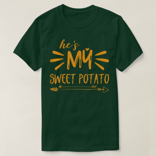 T-shirt he's My Sweet Potato I YAM Couple's Matching thank (Design devant)