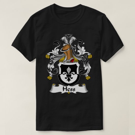 T-shirt Hess Coat d'armoiries Famille Crest (Design devant)