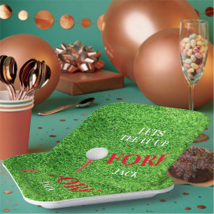 T-shirt het op voor Him Golf Theme Celebrparty Papieren Bordje