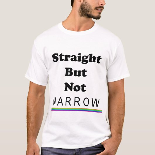 T-shirt Hétéro Mais Pas Borné (Devant)