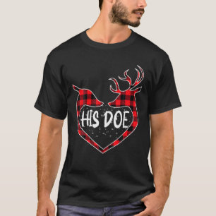T-shirt Heu Buck His Doe Reindeer Xmas Pajamas Matching Co