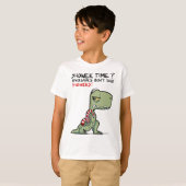 T-shirt Heure de la douche ? Drôle serviette T-Rex Dinosau (Devant entier)