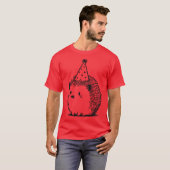 T-shirt Heure de la fête de hérisson (Devant entier)