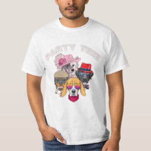 T-shirt Heure de la fête Kawaii Animaux amusants