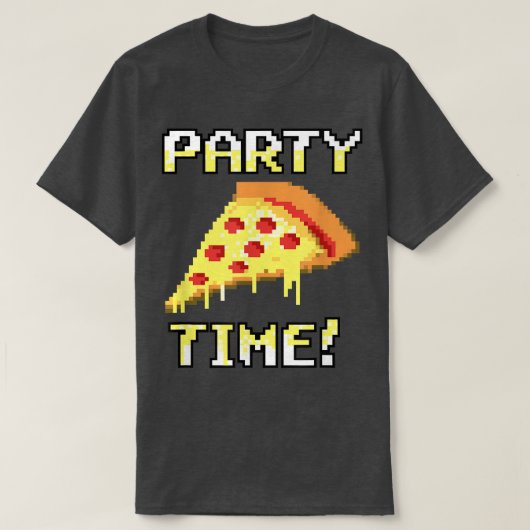 T-shirt Heure de la soirée Pizza Graphique Branchée! 5634 (Design devant)
