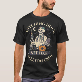 T-shirt Heure de sorcière Vet Tech Skeleton Crew Halloween