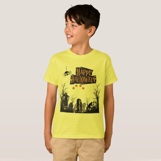T-shirt Heure des Sorciers murmure jaune (Devant entier)