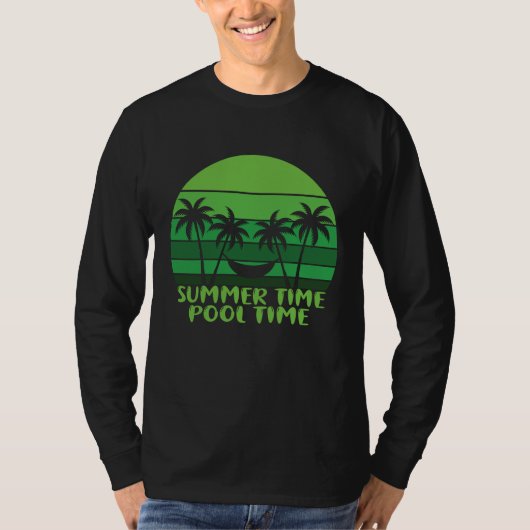 T-SHIRT HEURE D'ÉTÉ PISCINE. (Devant)