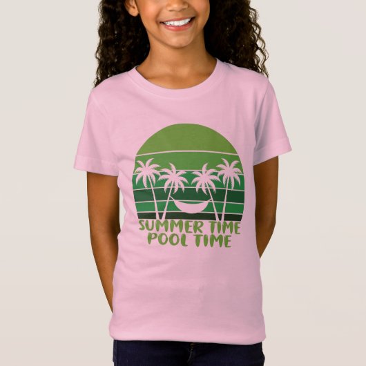 T-Shirt HEURE D'ÉTÉ PISCINE. (Devant)