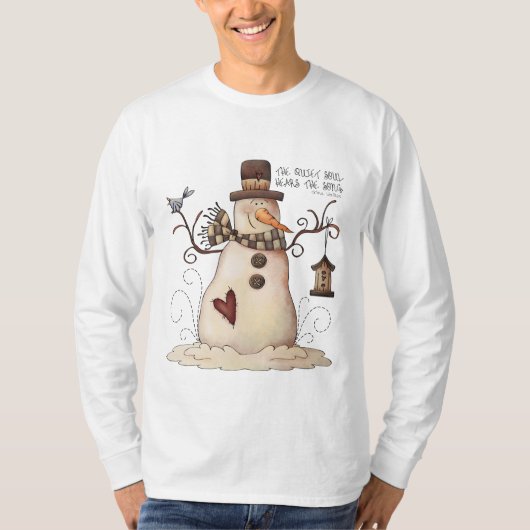 T-shirt Heure d'hiver bonhomme de neige (Devant)