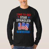 T-shirt Heure D'Obtenir Star Spangled Hammered Bière Usa D (Devant)