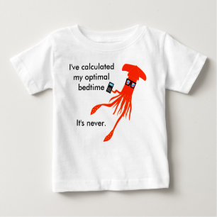T-shirt heure du coucher de calmar de maths